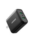 UGREEN Quick Charge 3.0 36W Dual Wall Charger QC 3.0 USB Wall Charger Fast Charging Adapter Compatible for Galaxy A71 S20 S10 S9 S8 Note 10 9, iPhone, iPad, LG, and More