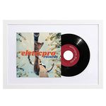 eletecpro Record Frame 16x24 Inches with 2 Double Sided Mats (Black & White), Jukebox Record Album Frames for 12x12 LP Covers, Vinyl Record Display Wall Mounting, Home Decor, White Picture Frame