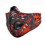 Speed runner Sport Motorcycle Bike Cycling Anti-Pollution Carbon Cloth Mask Filter Air Pollutant Dust Protection For Bicycle Riding Traveling Red