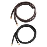 Beavorty Leather Hair Ropes 2pcs Leather Headband Decorative Hair Ties Leather Hair Rope Ponytail Hair Tie French Miss Decorate