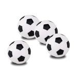 SHAFIRE Foos Ball, 4Pcs Foosball Table Replacement Foosballs, 36mm Foosball Balls, Football Replacement Balls (White and Black)