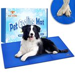 T2Y Dog Cooling Mat, 2024 Upgrade Cool mat for dogs, Super Scratch-Resistant & Non-Toxic Gel Cooling Pad Bed for Pet. Pressure Activated Pet Cool Pad No Water or Electricity Need (90 * 50 L)