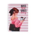 Papboo A5 Hardcover, Hardbound Cute Undated Daily Planner For 3 Months, Schedule Your Day, Manage To-do List, Goals Tracker,Wellness Tracker,With cool Sticker sheet (Boss Vibe)