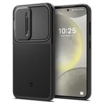 Spigen Case for Samsung Galaxy S24 Case: Optik Armor [Camera Protection][Designed for Samsung] for Samsung Galaxy S24 Case - Black