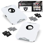 Wild Sports NFL Las Vegas Raiders Pro Football All-Weather Cornhole Set - Travel Bean Bag Toss Set Includes 8 Bean Bags