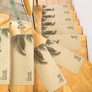 Stair Mat, Step Mat Glue-Free Self-Adhesive, Non-Slip Stair Carpet, Household Step Carpet, Integrated Crease, Not Easy to Break, Mute, Polyester Fabric, Washable, Rectangular,5pc-28x90cm