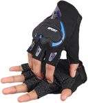 Leosportz Riding Gloves for Men - Cycling Bike Riding Gloves Rubber Knuckle | Adult and Youth BMX MX ATV MTB Road Racing Bicycle Cycling Off-Road/Dirt (Blue)
