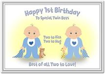 Twins Birthday Card – First 1st Bir