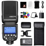 GODOX V860III-N Camera Flash Speedlite Kit 1/8000s HSS 10 Levels Modelling Light Quick Release Lock 2600mAh Rechargeable Battery 1.5s Recycle Time GN60 Speedlight for Nikon D3400 D5300 D7000 D750