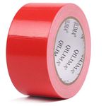 QILIMA Strong Adhesive Cloth Red Duct Tape Heavy Duty, Water Resistant Gaffer Tape,Single Sided Duct Tape for Stage Carpet Floor Repairing,Indoor/Outdoor, 50mm X 25.1m