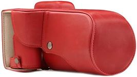 MegaGear Canon EOS Rebel T6s, 8000D (18-55 mm) Ever Ready Leather Camera Case & Strap, Red (MG1554)