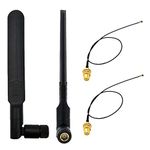 WayinTop 2Set 8dBi 2.4GHz 5GHz Dual Band Wireless Network WiFi RP-SMA Male Antenna + 20cm IPEX to RP-SMA Female Pigtail Cable for NGFF Wireless Card & M.2 (NGFF) 3G/4G Card