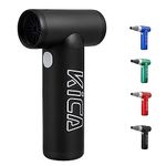 Kica Jetfan 1.0 Air Duster Cordless Portable Palm-Sized Cleaning Tool for Computer/Housework/BBQ/Outdoor/Camping/BarberStore/Car,Up to 86000RPM,Aluminum,Environmental Electric Air Can Tool - Black