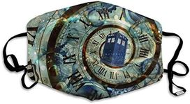 Mouth Mask Tardis Doctor Police Box Print Masks - Breathable Adjustable Windproof Mouth-Muffle, Camping Running For Women And Men