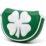 barudan golf Putter Cover Half Mallet Putter Headcover, Heel Shafted Mid Mallet Putter Cover, Magnetic Club Protector (Green)