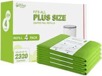 Refills Compatible with Dekor PLUS Diaper Pail Refills | 4 Pack | Disposable Diaper Pail Liners | Reinforced Thickness | Quick & Easy to Replace | Cherry Blossom Scented | Holds up to 2320 Diapers