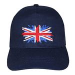 TeddyTs Great Britain Union Jack Flag Navy Adjustable Baseball Cap (5-10 Years)