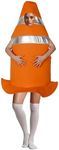 VZQI Traffic Cone Costume Halloween Orange Costume Adult