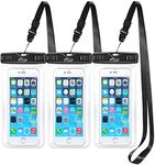 AiRunTech Waterproof Case, 3 Pack IPX8 Waterproof Phone Pouch, Dustproof Dry Bag with Lanyard for iPhone 14/13/12/11 Pro XS MAX XR X 8 7 6 Samsung Galaxy S22 S20 S10 S9 S8 and More Up to 7.0 Inches