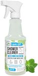 Mighty Mint Shower Cleaner, Non-Toxic, No-Rinse, No-Scrub, Daily Spray for Glass, Tile, Grout, Natural Peppermint Scent, 16oz