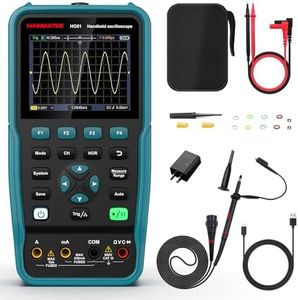 Oscilloscope Multimètre Générateur de Signaux 3 EN 1 Oscilloscope Numérique HANMATEK HO51 Oscilloscope 50 MHz Double Canal avec Ecran Rétroéclairé Fonction de Mémoire Fonction d'étalonnage automatique