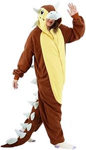 Animal Ankylosaurus Onesie Pajamas Adult Dinosaur Cosplay Costume One Piece Jumpsuit for Women and Men, Ankylosaurus Onesie, Small