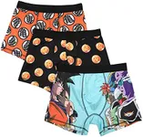 Dragon Ball Z Anime Cartoon Mens 3-Pack Boxer Briefs Set-S Black