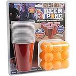 PMS 619028 36PC Beer Pong Set in Double Blister Card, Red, 36 Count (Pack of 1)