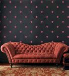 Swiss Cross Pattern Wall Decals - Plus Sign Design Vinyl Bedroom Decor Sticker - DIY Home Decor [Set of 66] (Lipstick, 6x6 inches)