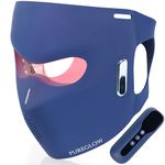 PUREGLOW LED Face Mask – Under-Eye Renewal Mode – Red Light Therapy for Home Use – 4 Treatment Modes for Anti-Ageing, Fine Lines & Blemishes – Red, Blue & Yellow LED, Adjustable Brightness & Straps