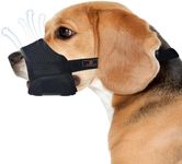 POUYRBA Dog Muzzle, Soft Air Mesh Breathable Muzzle for Small Medium Large Dogs with Adjustable Loop Pet Muzzle Puppy Muzzle for Anti Biting Barking Chewing (M)