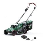 Webb Eco 20V 33cm Brushless Cordless Lawnmower, Battery Power, 5 Cutting Heights, 35L Collector, 13" Cutting Width, Easy Storage, Upto 35 Minutes Runtime. Inc 1x4AH Battery & Charger 3yr Guarantee