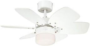 Westinghouse Lighting FLORA ROYALE Ceiling Fan, Steel, E27, 60 W, White finish