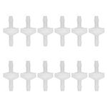 12Pcs PP Check Valve One Way Air Valve Inline Check Valve Single Way Non Return Valve Plastic Water Stop Check Valve for Fish Tank and Chemical Industry (4mm)