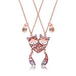 MJartoria BFF Necklace for 2-Matching Animal Pendant Friendship Necklace Best Friend Forever Colored BFF Pendant Best Friend Necklaces Gifts for Women Girls, Metal, not known