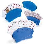 Playing Card Holder Tray Great for Seniors & Kids Hands Free Playing Card Holders (Set of 4)