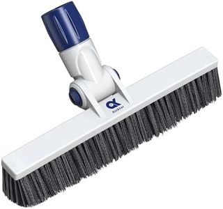 12" Pool Brush Head Cleaning Pool Wall &Waterline Tiles & Steps, Premium PP Bristles Pool Scrub Brushes for Small Inground Pools & Above-Ground Pools Spa Bathroom Hot Tub Fit Standard Pool Pole