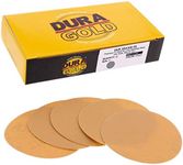 Dura-Gold - Premium - 320 Grit 3" Gold Hook & Loop Sanding Discs for DA Sanders - Box of 30 Sandpaper Finishing Discs for Automotive and Woodworking