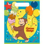 Unique 59273 Universal Curious George Loot Bags, 8-Count
