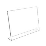 Pos Display Shop A4 Landscape Acrylic Poster Sign List Menu Holder Display Stand Copyholder Pack of 5 - Made in the UK - 100% Recyclable!