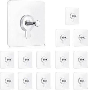 ULUPI EXIM Stainless Steel Adhesive Hooks For Wall Without Drilling, Transparent, Heavy Duty, No Drill (Pack Of 5, Photo Frame Hook)