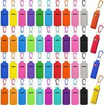 40 Pack Lipstick Keychain Holder with Clip Portable Lipstick Holder Keychain Colorful Lip Holder for Women (Multicolor Clips)