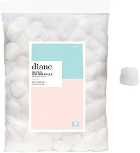 Diane 100% Pure Cotton Balls, 100 Count - Soft, Super Absorbent, Multipurpose Cotton Balls for Makeup Removal, Nail Polish, Applying Lotion or Powder, First-Aid for Everyday Household Use