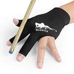 Roaming Breathable Billiard Gloves for Men Left Hand, Elastic Pool Gloves for Shooters Snooker Carom Cue Sport (Black, Small-Medium)