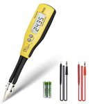 AIOMEST Digital SMD Tweezer Meter, 6000 Count Portable Resistor Capacitor Tester with Resistance, Capacitance, Diode, Continuity, Battery Test, Smart SMD Multimeter with Spare Test Pins AI-990C