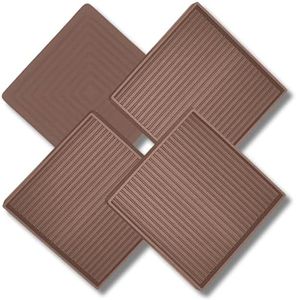 xxxHOLIC Non Slip Furniture Pads for Hardwood Floors, 4 * 4 in Brown Square