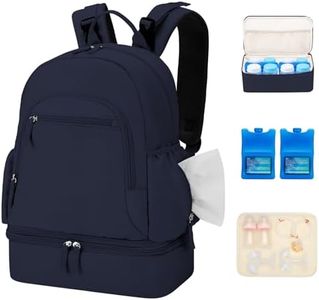 Breast Pump Backpack Fit for Spectra S1/S2 with Removable Cooler Compartment, Breast Pump Bag Fit Pump Accessories for Working & Nursing Moms, Breast Milk Cooler Bag for Travel and Family Use Blue