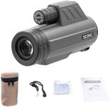 SCOKC Waterproof Monocular Telescope | Lightweight with Travel Bag, Compact, 10X Magnification, Wide Field of View for Bird Watching, Hunting, Hiking, Camping (12x32, Dark Grey)