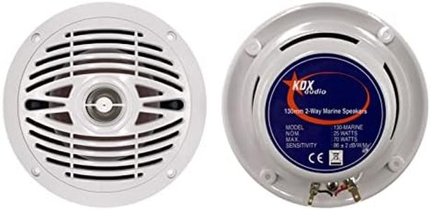 Juego de altavoces marinos KDX-Audio MARINE-130 de 5", 130mm, ideal para embarcaciones y sitios húmedos. Color blanco