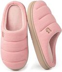 LongBay Women's House Slippers Ultra-Soft Memory Foam Bedroom Shoes Slip On Clogs for Indoor Outdoor Pink, 9-10